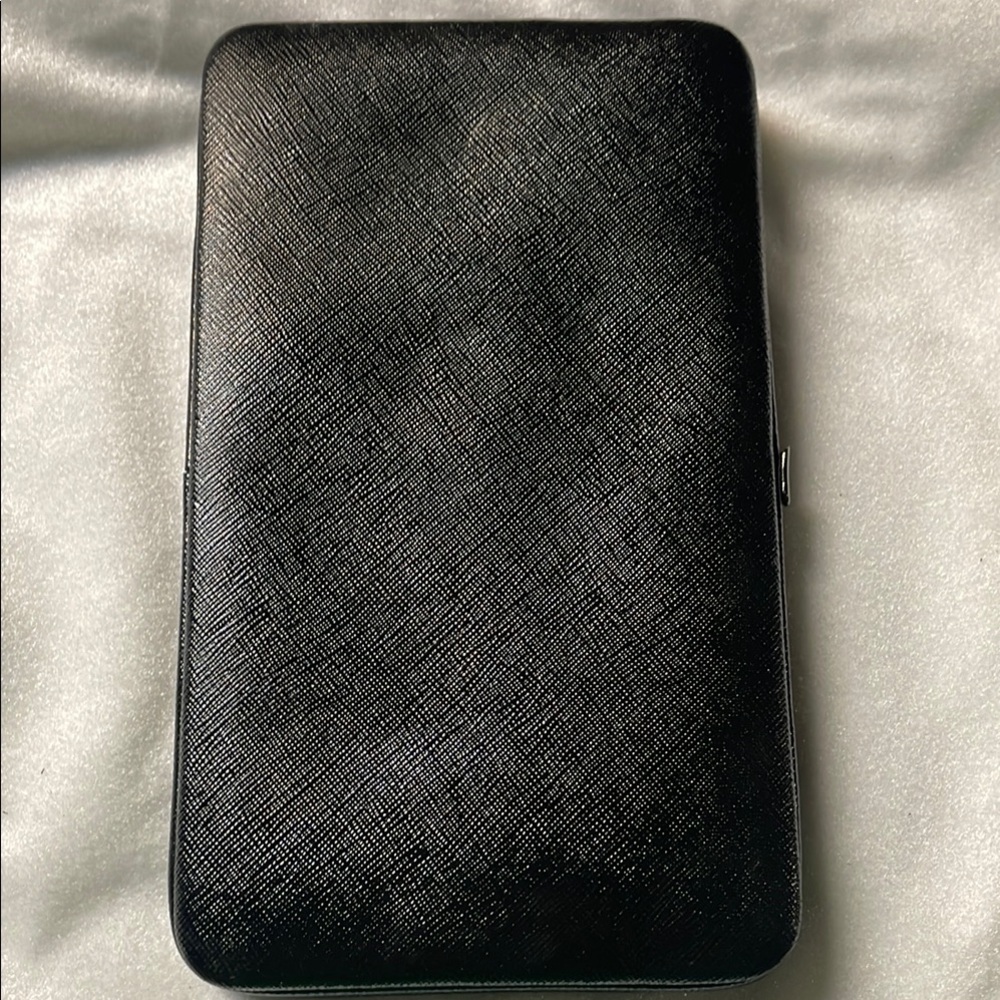 Elegant Black Textured Clutch